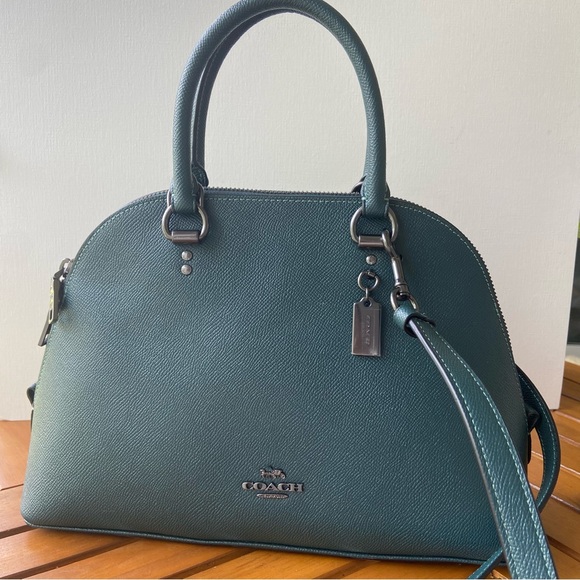 Coach Handbags - COACH Katy Satchel Bag Dark Green NWOT